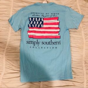Simply Southern pineapple American flag t shirt